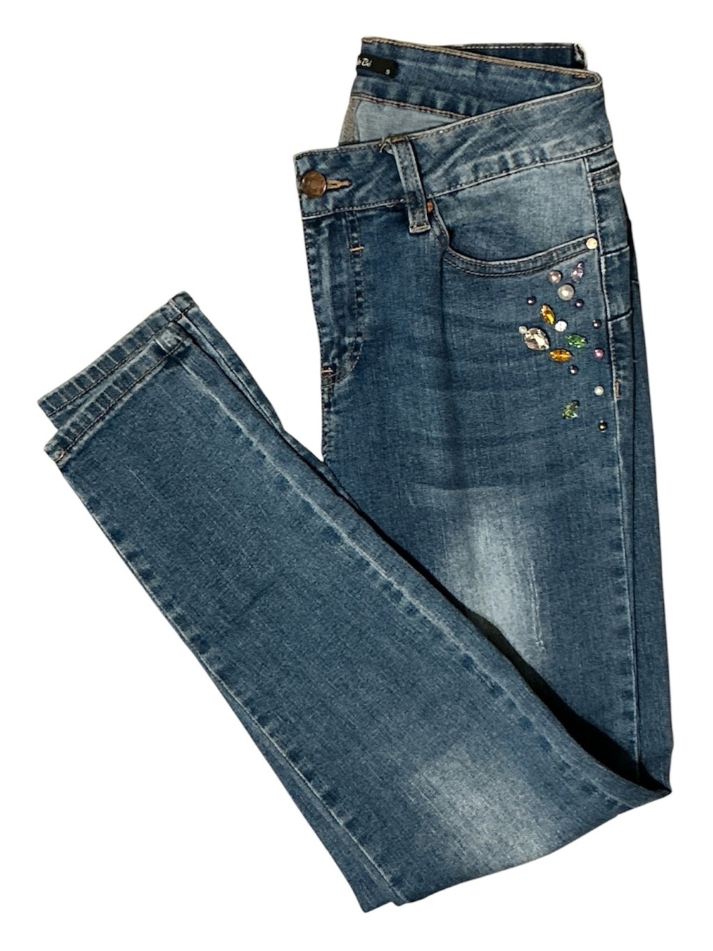Dulce Be jeans with decorative bead and rhinestone embellishments Women’s Sz. 9